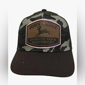 John Deere Camo and Black Cap